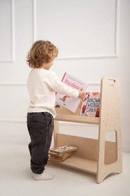 Detský Montessori regál, prírodný - 72 x 75 cm
