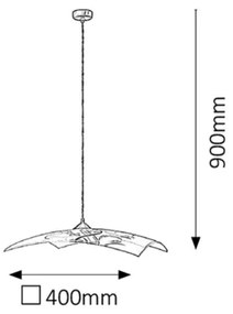 Rabalux 3694 - Luster ELINA 1xE27/60W/230V