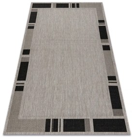 Koberec SIZAL FLOORLUX 20195 strieborný / čierny