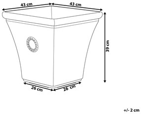 Kvetináč biely 43 x 43 x 39 cm ELATEIA Beliani