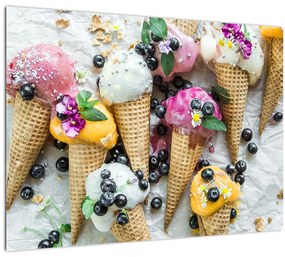Sklenený obraz so zmrzlinami (70x50 cm)