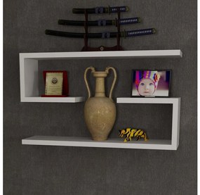 SADA 2x Nástenná polica JENIKA biela