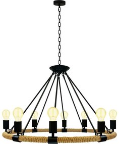 LED Luster na reťazi ROPE ARTHUR 8xE27/6W/230V