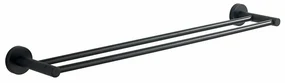 AQUALINE SB211 Samba dvojitý držiak uterákov, 60 cm, čierna