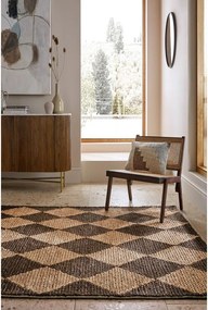 Hnedý/v prírodnej farbe ručne tkaný koberec s prímesou juty 120x170 cm Effie Diamond – Flair Rugs