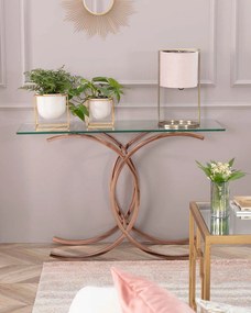 Konzolový stolík Chica rose gold 128 x 40 x 79 cm