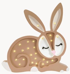 Ručne vyrobená detská LED-lampa's časovačom a diaľkovým ovládaním Bunny