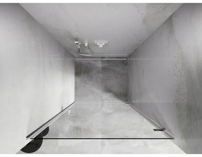 Mexen, Mexen Lunar-B pravé otočné sprchové dvere 85 cm, transparentné, biele - 832-085-000-20-00-P