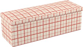 Truhlica čalúnená farba produktu červená látka vzorované