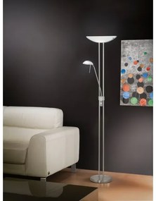 EGLO 85971 - Stmievateľná stojacia lampa BAYA 1xR7s/230W+1xG9/33W matný chróm