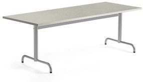 Stôl PLURAL, 1800x800x720 mm, linoleum - béžová, biela
