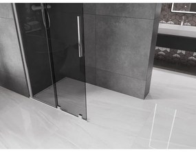 Mexen Velar, sprchová zástena s posuvnými dverami Walk-in 85 x 200 cm, 8mm šedé sklo, chrómová, 871-085-000-43-01