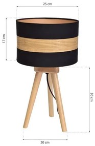 Stolná lampa TERRA 1xE27/60W/230V