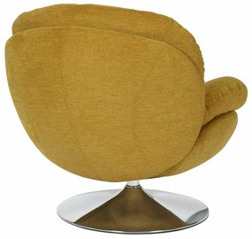 Otočné křeslo BRIGITTE žluté