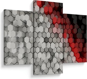 Obraz - 3D hexagóny (90x60 cm)