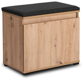 Skrinka na topánky Vendeta (dub artisan + grafit) . Akcia -22%. Vlastná spoľahlivá doprava až k Vám domov. 1129286