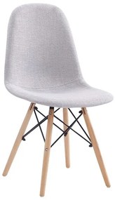Jedálenská stolička Darela New - svetlosivá / buk / čierna