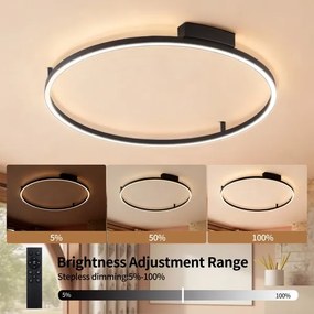 Brilagi - LED stmievateľné svietidlo PORTOFINO LED/60W/230V priemer 80 cm čierna + DO