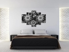 Obraz - Čiernobiele bodliaky (150x105 cm)