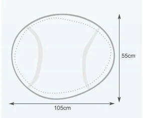 Sedací vak tenisová lopta 335L TiaHome - tmavo hnedá