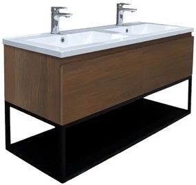 Kúpeľňová skrinka s umývadlom SAT B-Way 119x30x45 cm matný orech BWAY120NUTU, 1 ks