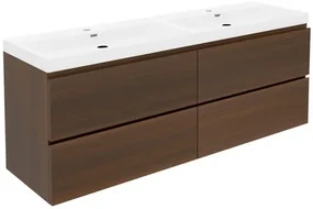 Kúpeľňová skrinka s umývadlom SAT B-Way 119x50x45 cm orech mat BWAY2120NUTU4