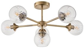 Endon 103171 - Luster na tyči ALLEGRA 6xE14/7W/230V mosadz/číra