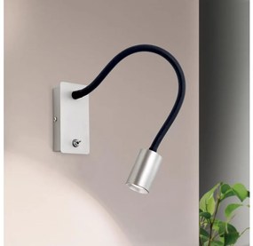 Orion WA 2-1342 - LED Flexibilná nástenná lampička KURT LED/5W/230V strieborná