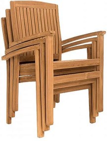 DEOKORK Záhradná teaková zostava HARMONY 1+4