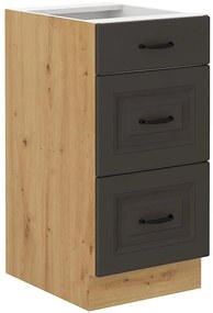 Kuchynská skrinka Stilo grafit matná/artisan 40D 3S BB