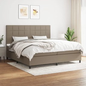 Boxspring posteľ s matracom sivohnedý 200x200 cm látka 3141805