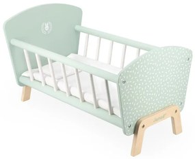 Drevená postieľka pre bábiku s perinkou a vankúšikom - Zen