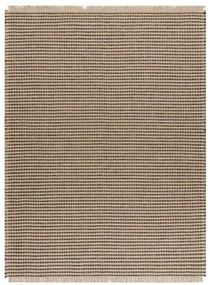 Koberec JUTE 3652 so strapcami čierny / béžový