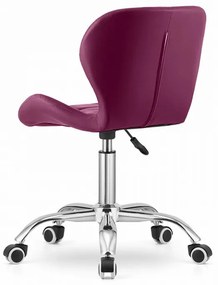 Vínová kancelárska stolička AVOLA z eko kože