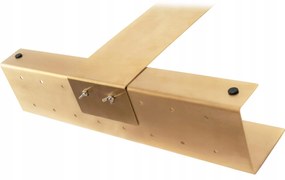 Kovová polica a vešiak na uteráky do sprchových kútov REA TORI - brúsená zlatá