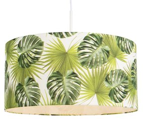 Botanická závesná lampa biela s tienidlom Leaf 50cm - Combi 1