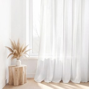 Goldea záclona – rustikálna biela 300 cm