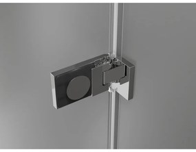 Mexen Lunar-F L, skladací sprchový kút ľavý 90 x 90 cm, 8mm číre sklo, chrómový profil, 836L-090-090-01-00-L