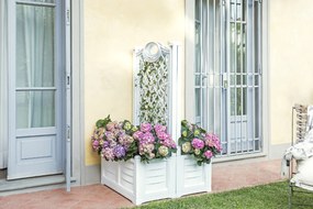 BAMA Kvetináč s dekoračnou mriežkou SEPARE, biely