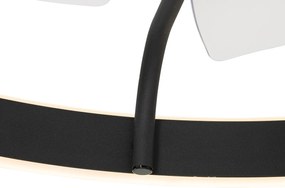 Stropný ventilátor čierny 70 cm vrátane LED stmievateľný s diaľkovým ovládaním - Maddy