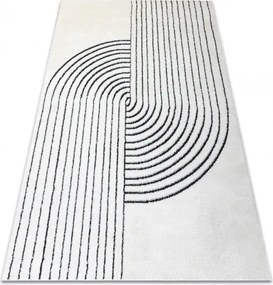 Dywany Łuszczów, AKCIA: 120x170 cm Kusový koberec Mode 8587 geometric cream/black, béžová, chodba / predsieň