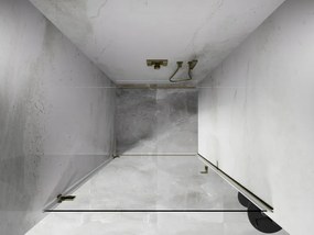 Mexen, Mexen Lunar-B Otočné ľavé sprchové dvere 80 cm, transparentné, zlaté - 832-080-000-50-00-L