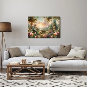 Obraz - Pávy v záhrade (90x60 cm)