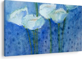 Obraz - Biele tulipány (90x60 cm)