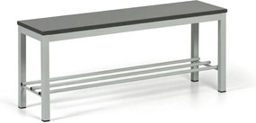 Šatníková lavica s botníkom, sedák - lamino, dĺžka 1000 mm, grafit