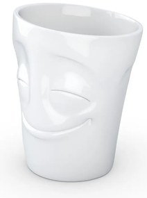 Biely spokojný porcelánový hrnček s uškom 58products, objem 350 ml