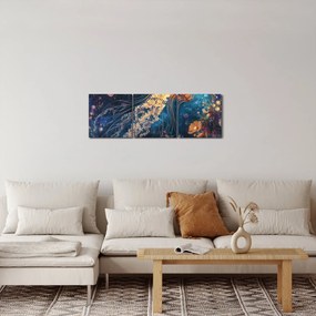 Obraz - Magická medúza (s hodinami) (90x30 cm)