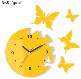 Moderné nástenné hodiny s motýľmi