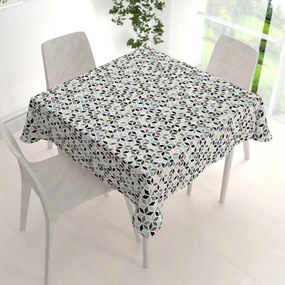 Biante Dekoračný štvorcový obrus Leona LN-059 Tyrkysovo-čierna mozaika 80x80 cm
