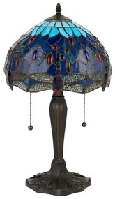 Endon 64090 - Stolná lampa Tiffany DRAGONFLY 2xE27/60W/230V pr. 30 cm